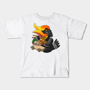 hornbell eat yummy mie ramen Kids T-Shirt